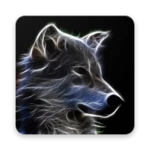 neon wolf live wallpapers android application logo